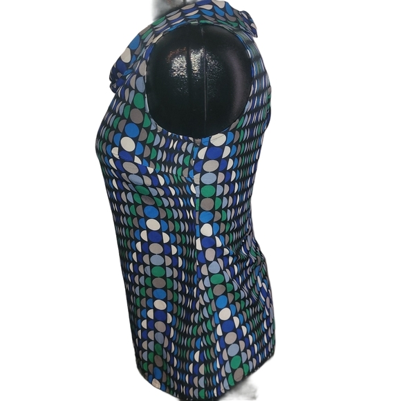 Banana Republic Multi Colored Circular Patterned Sleeveless Top Sz.0 - Picture 5 of 6